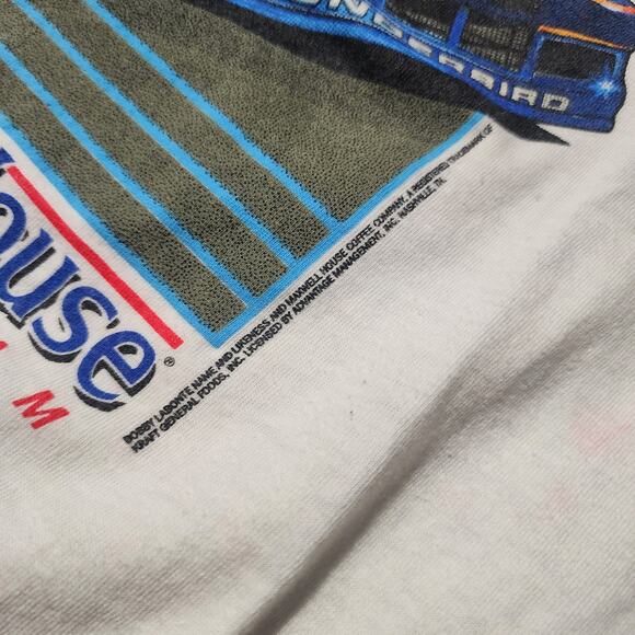 Vintage Labonte 22 Maxwell House NASCAR Tee 90s Racing Graphic Shirt XL - Picture 5 of 7